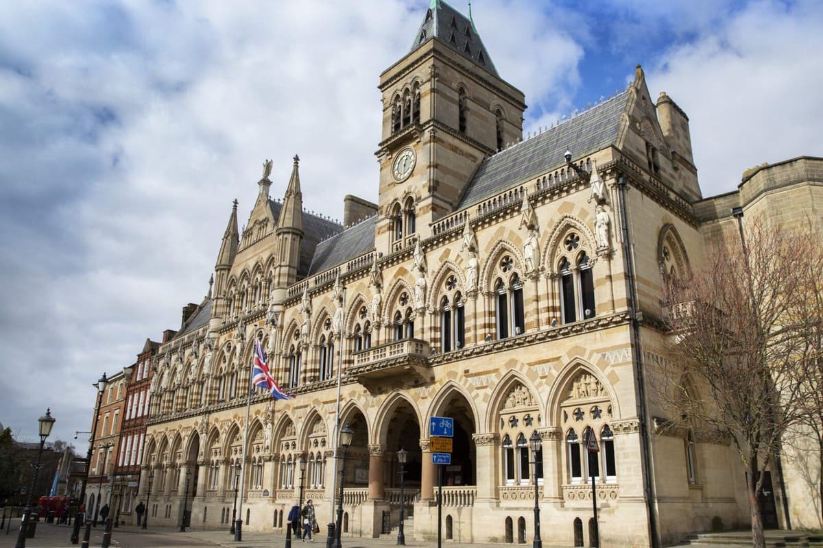 Northampton Guildhall — Gothic revival façade